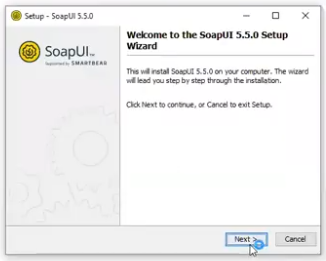 the SoapUI 5.5.0 Setup Wizard
