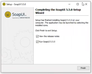 Completing the SoapUI 5.5.0 Setup Wizard