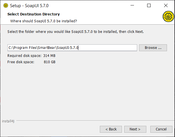 the SoapUI 5.7.0 Setup Wizard
