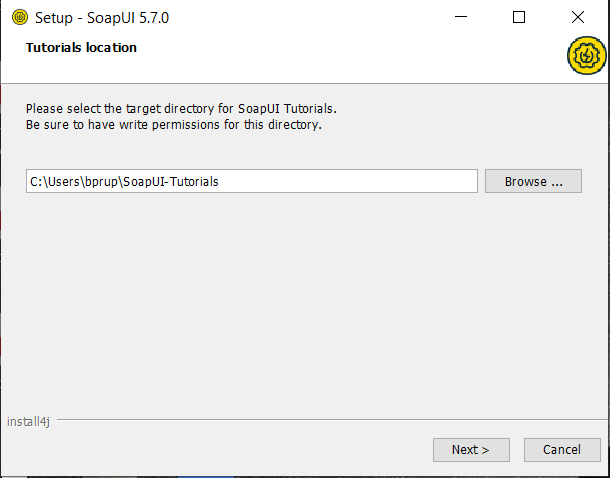 the SoapUI 5.7.0 Setup Wizard