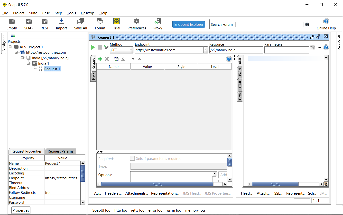 after creating the project