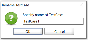 the Rename TestCase dialog box - after